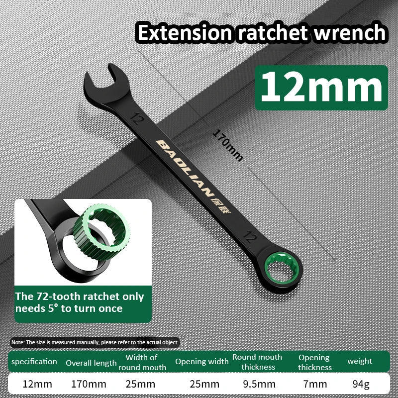 Dual-Purpose Wrench Fast Plum Blossom Ratchet Wrench Industrial Grade 72 Tooth Labor-Saving, Fast and Durable Dual-use Wrench    Home Decor Supply | Online Retail | ShoreShopper.com