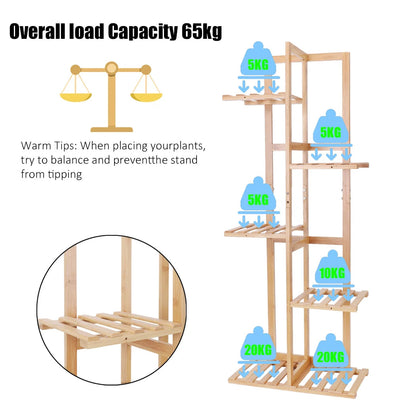 6/7 Pot Vertically Bamboo Flower Shelf Rack Plant Stand Pots Display Corner Shelving Home Indoor Outdoor    Home Decor Supply | Online Retail | ShoreShopper.com