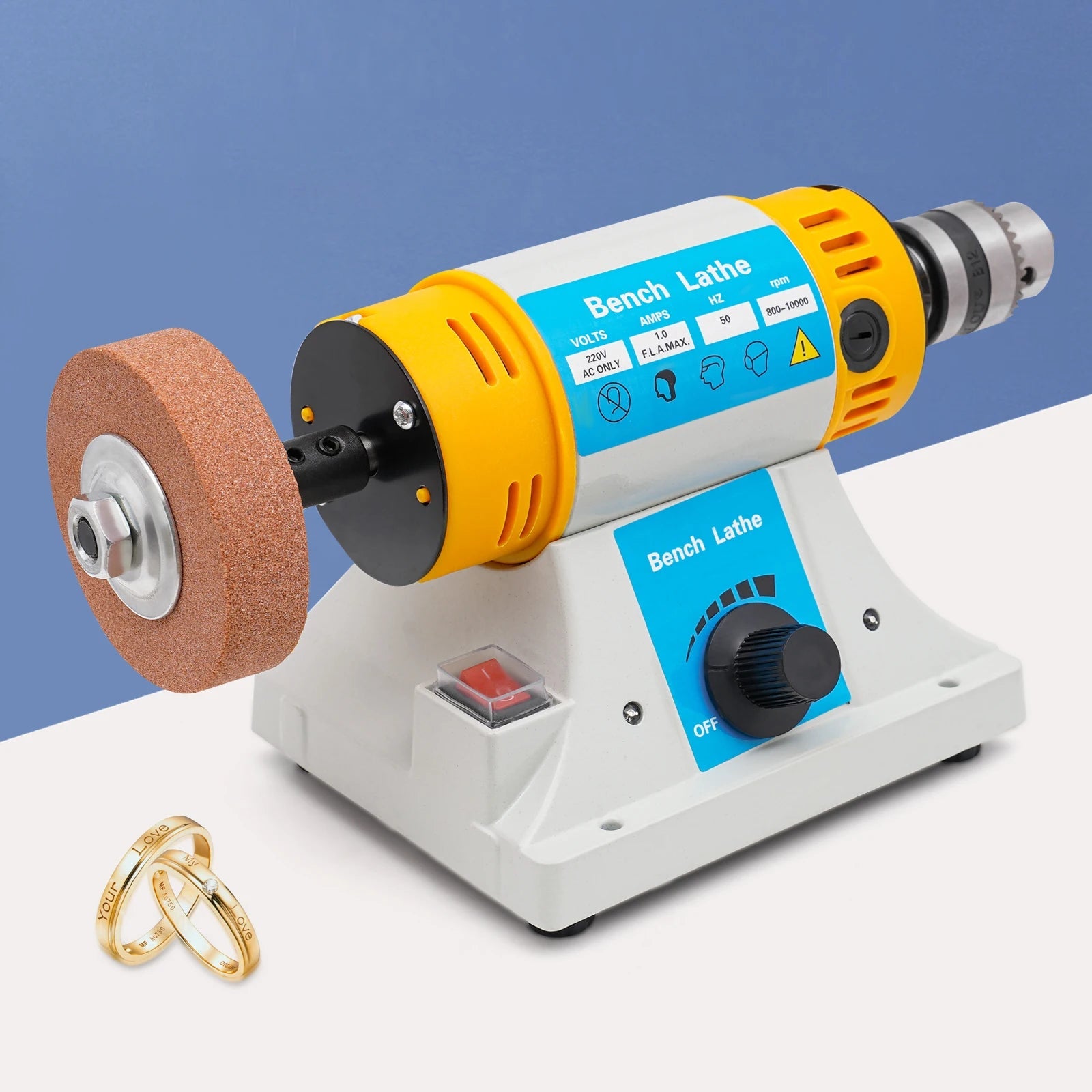320W Polisher Grinder Machine 10000R/min Anti-rust Benchtop Polisher Grinder for Cutting and Carving for Jewelry/Wood/Dental    Home Decor Supply | Online Retail | ShoreShopper.com