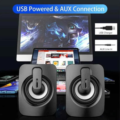 Computer Speakers HiFi Stereo Microphone Audio PC Speaker USB Wired Caixa De Som with LED Light for Desktop Computers PC Laptops