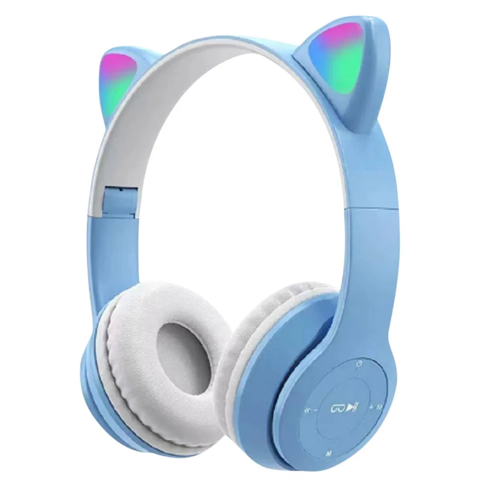 Wireless Headphones Cat Ear Gaming Headset Glow Light Bluetooth-Compatible Helmets Cute Over-Ear Headsets for Kids and Adult    Home Decor Supply | Online Retail | ShoreShopper.com