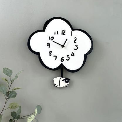 Cartoon Silent Swinging Wall Clock - Cute Home Decor for Living Room Bedroom - Room Decoration Silent Wall Clock    Home Decor Supply | Online Retail | ShoreShopper.com