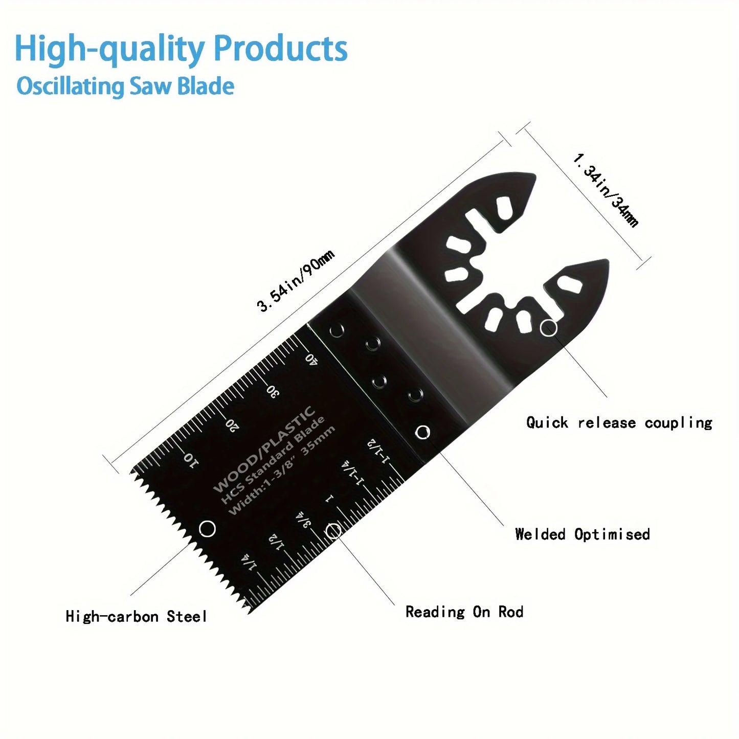Titanium Oscillating Blades Kit: Cuts Metal/Wood/Plastic/Hard Material/Nails. Fits Dewalt, Rockwell, Milwaukee, Makita, Bo - ShoreCo.Shop
