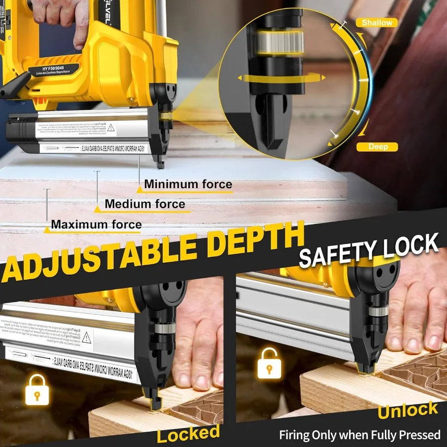 SILVEL 18 Gauge Cordless Brad Nailer 2 in 1 Cordless Nail Gun/Electric Stapler with Dual 4.0Ah Batteries Fast Charging Technolo    Home Decor Supply | Online Retail | ShoreShopper.com