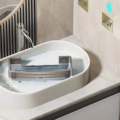Bathroom storage shelf Bathroom toilet washstand Hand washing bathroom shower gel Wall storage shelf free of holes    Home Decor Supply | Online Retail | ShoreShopper.com