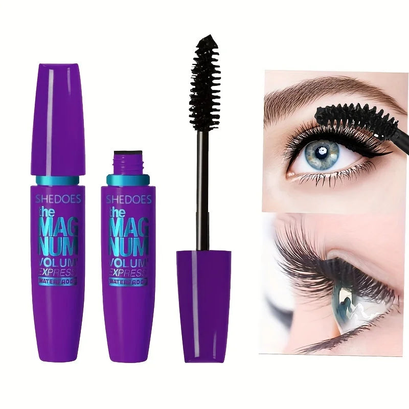 4D Black Mascara Thickening, Lengthening, Curling, Waterproof Liquid Fiber Mascara - ShoreCo.Shop