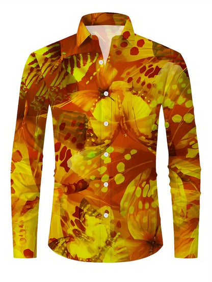 Luxury Floral Leopard Print Button-Down Shirt - Long Sleeve Paisley Business Casual Top    Home Decor Supply | Online Retail | ShoreShopper.com