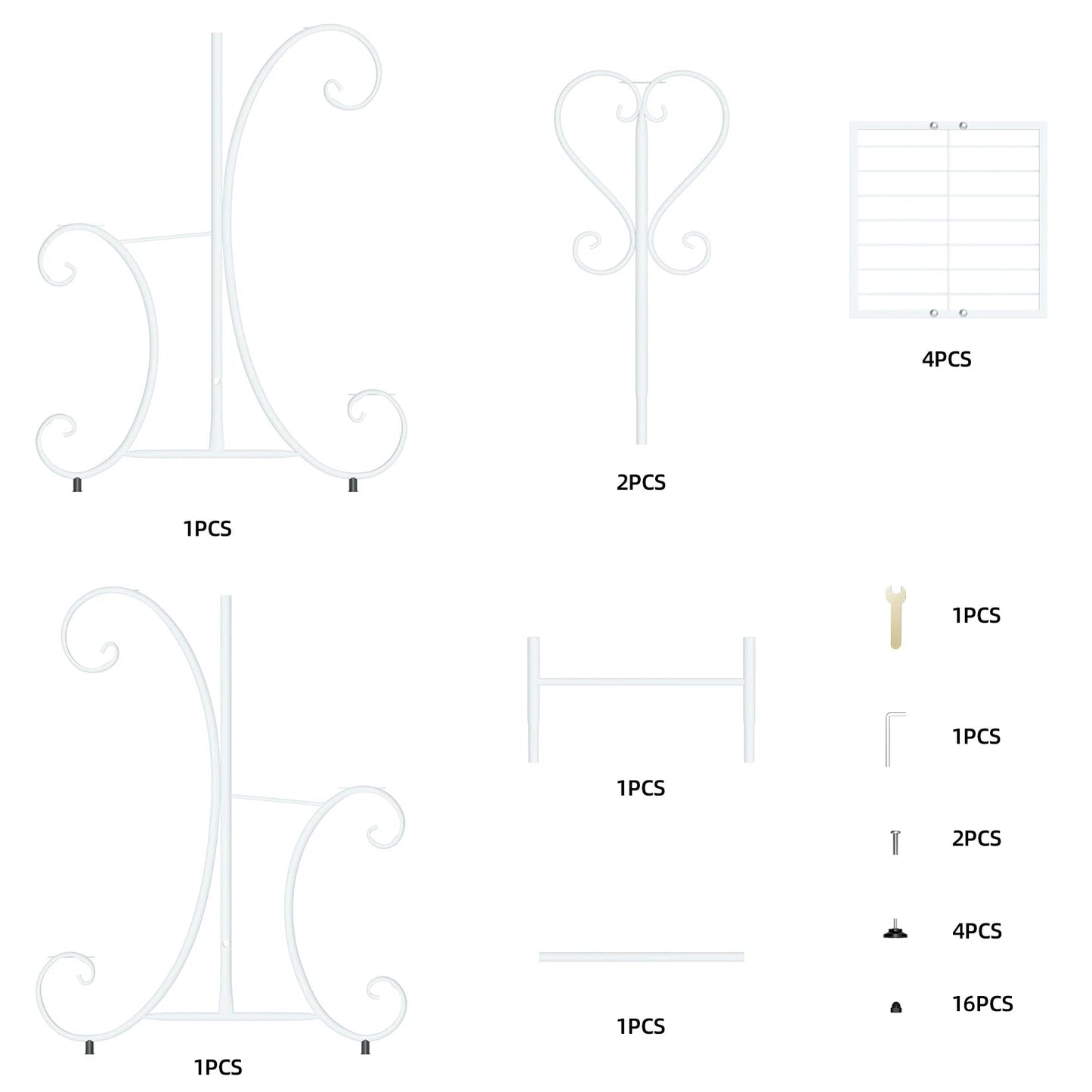 4 Tier Metal Plant Stand for Indoor Outdoor Garden Patio Flower Pot Display Rack Organizer Black and White    Home Decor Supply | Online Retail | ShoreShopper.com