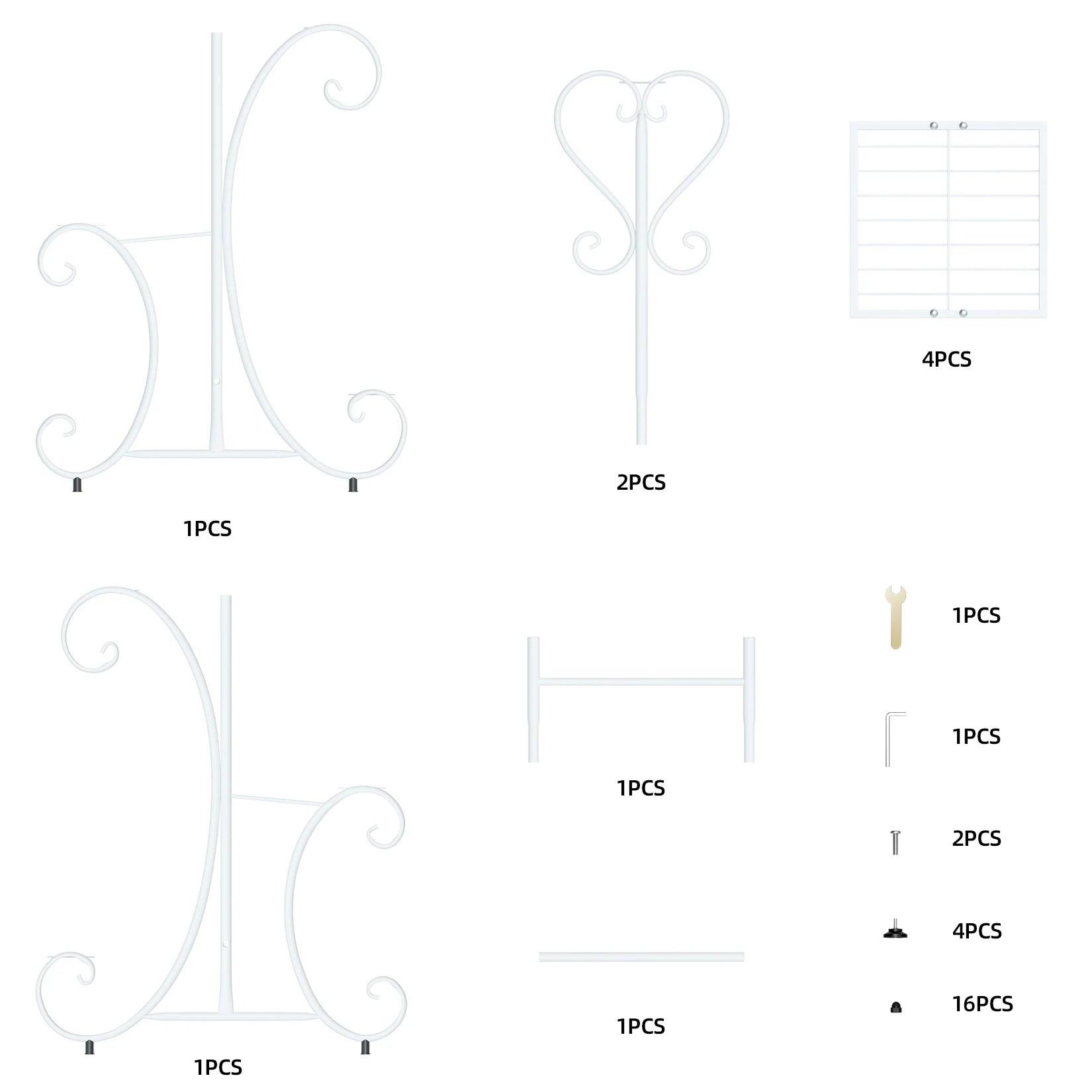 4 Tier Metal Plant Stand for Indoor Outdoor Garden Patio Flower Pot Display Rack Organizer Black and White    Home Decor Supply | Online Retail | ShoreShopper.com