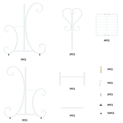 4 Tier Metal Plant Stand for Indoor Outdoor Garden Patio Flower Pot Display Rack Organizer Black and White    Home Decor Supply | Online Retail | ShoreShopper.com