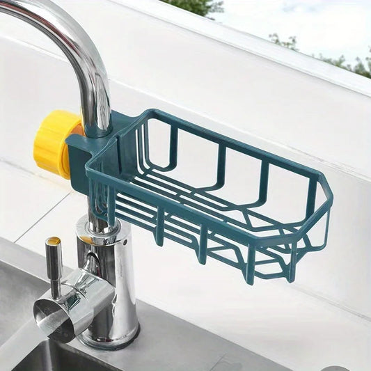 1 pc Lightweight faucet shelf - kitchen creative sink drain rack - non-perforated dishwashing rag sponge brush sink storage shel    Home Decor Supply | Online Retail | ShoreShopper.com