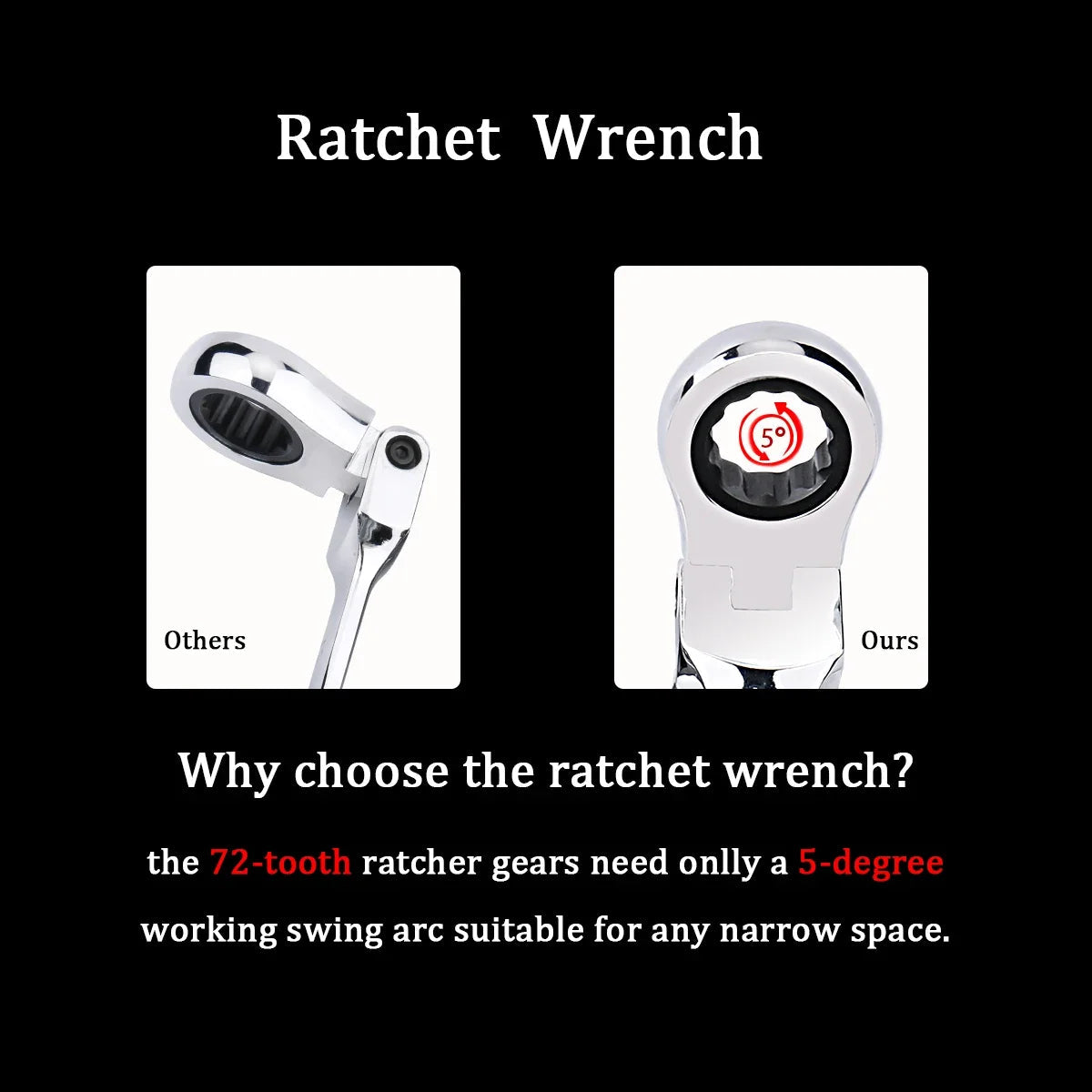 Ratchet Wrench of Keys Spanner Set Hand Tool 72-Tooth Ratcheting Flexible Head Mirror Finish 6mm-27mm Auto and Home Repair 1 pcs    Home Decor Supply | Online Retail | ShoreShopper.com
