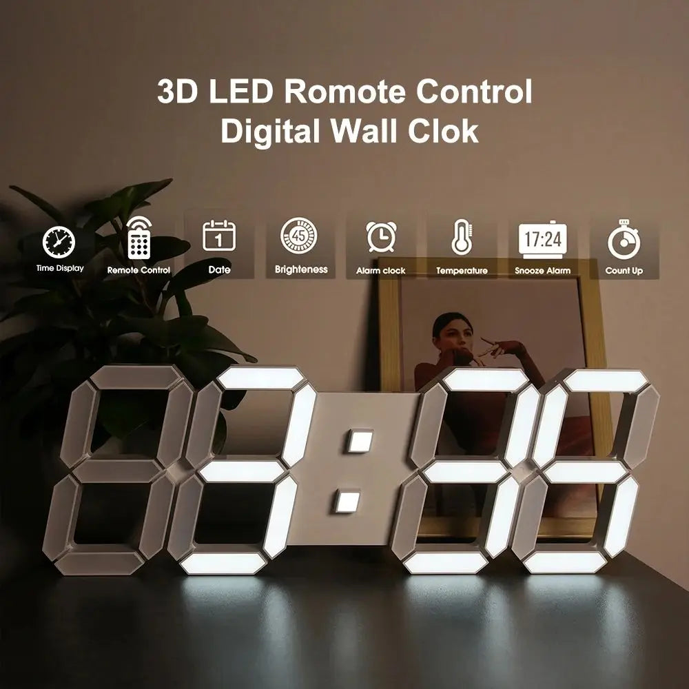 Multifunctional USB Ported LED 3D Digit Style Digital Clock    Home Decor Supply | Online Retail | ShoreShopper.com