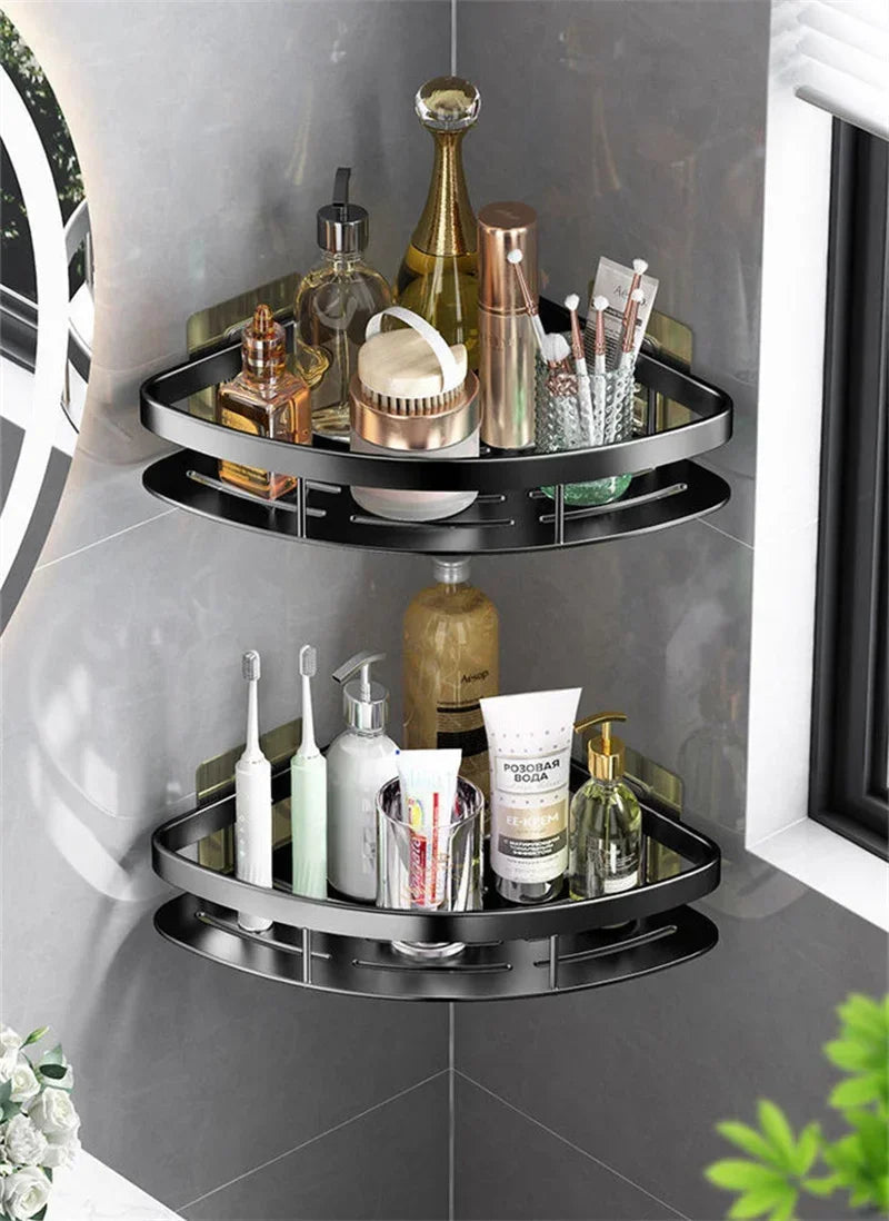 Bathroom Shelf Aluminum Alloy Shampoo Rack Makeup Storage Organizer Shower Shelf Bathroom Accessories No Drill Wall Corner Shelf    Home Decor Supply | Online Retail | ShoreShopper.com