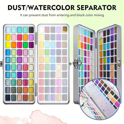 Watercolor Paint with Brushes, Professional Palette,Vibrant Travel Art Kit for Adults and Artists, Watercolor Painting Supplies    Home Decor Supply | Online Retail | ShoreShopper.com