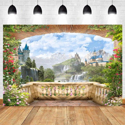 Summer Seaside Beach Photography Backdrop Natural Scenery Castle Tropical Sunshine Palms Leaves Photo Background Studio Props    Your Coastal Marketplace | Shoreshopper.com