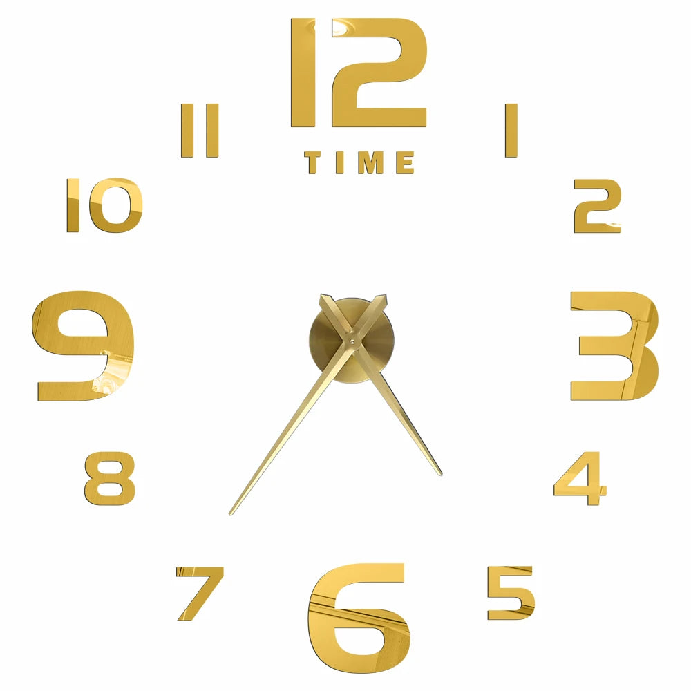 Large Wall Clock Quartz Needle 3D DIY 27" 37" or 47" Wall Clock    Home Decor Supply | Online Retail | ShoreShopper.com