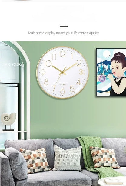 8 Inch Easy To Read Wall Clock Classic Elegant Modern Silent Quartz Clocks for Living Room Bedroom Office Study    Home Decor Supply | Online Retail | ShoreShopper.com