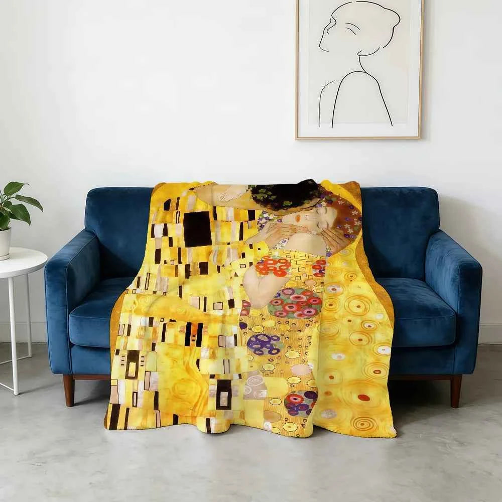 Blanket Super Warm Comfortable Plush Throw K-Klimt Blanket G-Gustav Kiss Child Home Sofa Bedroom The Gift