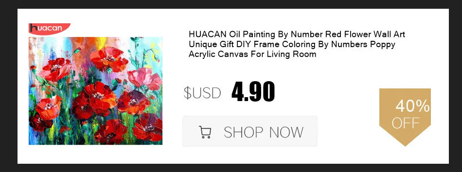 HUACAN Paint By Number Fruit Flower DIY Drawing Canvas Handpainted Pictures By Number Still Life Home Decoration    Home Decor Supply | Online Retail | ShoreShopper.com