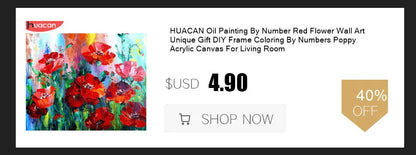 HUACAN Paint By Number Fruit Flower DIY Drawing Canvas Handpainted Pictures By Number Still Life Home Decoration    Home Decor Supply | Online Retail | ShoreShopper.com