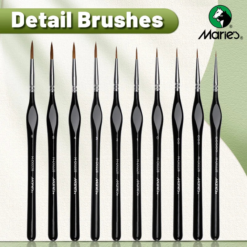 10pcs Marie's Miniature Model Synthetic Paintbrushes Kit,Micro Detail Brush Set for Acrylic,Oil,Watercolor,Paint by Number    Home Decor Supply | Online Retail | ShoreShopper.com