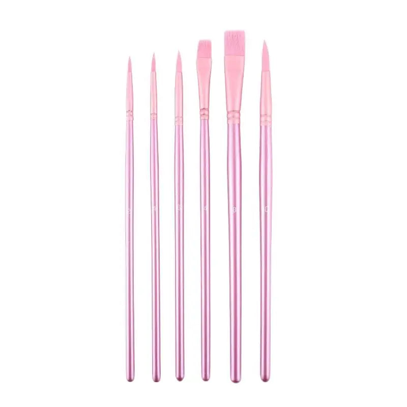 ♥Nylon Bristle Wooden Handle Pointed And Flat Watercolor Paintbrush Set For Art, Acrylic, Gouache, And Oil Painting    Home Decor Supply | Online Retail | ShoreShopper.com