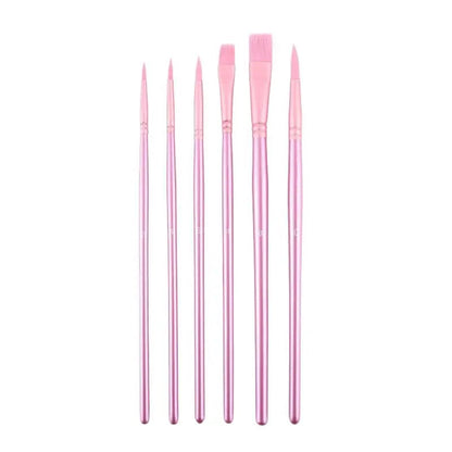 ♥Nylon Bristle Wooden Handle Pointed And Flat Watercolor Paintbrush Set For Art, Acrylic, Gouache, And Oil Painting    Home Decor Supply | Online Retail | ShoreShopper.com