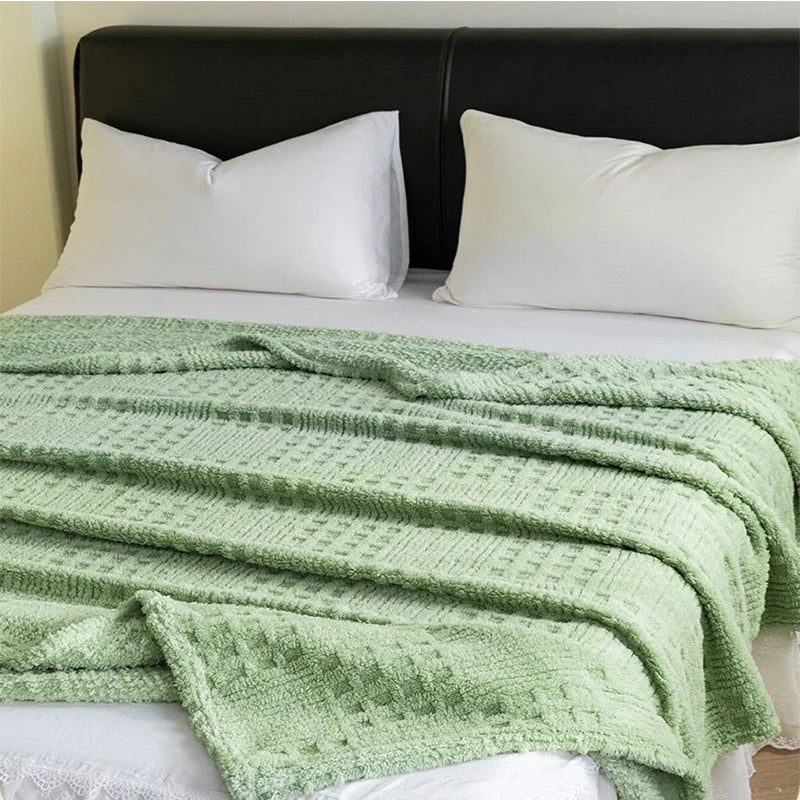 Soft Plush Blanket Warn Bed Cover Office Napping Blanket Thick Ball Wool Casual Air Conditioning Blanket    Your Coastal Marketplace | Shoreshopper.com