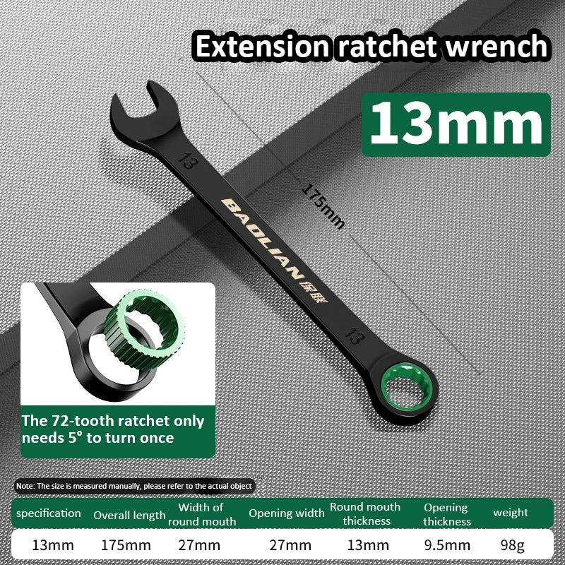 Dual-Purpose Wrench Fast Plum Blossom Ratchet Wrench Industrial Grade 72 Tooth Labor-Saving, Fast and Durable Dual-use Wrench    Home Decor Supply | Online Retail | ShoreShopper.com