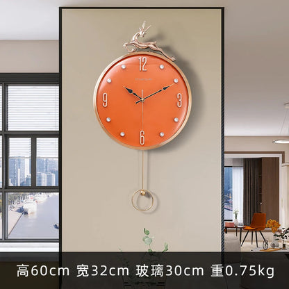 13 Inch Auspicious Deer Wall Clock Nordic Brief Design Living Room Decoration Kitchen Mute Clocks Art Wall Watch Home Decor NEW    Home Decor Supply | Online Retail | ShoreShopper.com