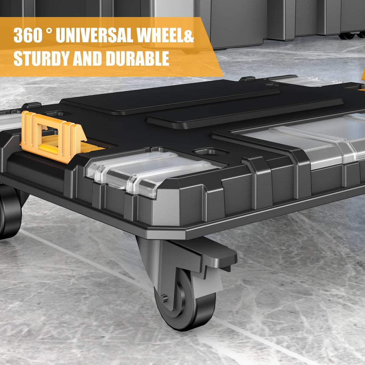 AIRAJ MultiFunctional Tier Stackable Rolling Plastic Portable Folding Tool Storage Box , Suitable for Garage Storage    Home Decor Supply | Online Retail | ShoreShopper.com