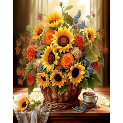 GATYZTORY Paint By Number yellow Flower Landscape Oil Painting On Canvas Floral Handmade Modern Diy Unique Gift    Home Decor Supply | Online Retail | ShoreShopper.com