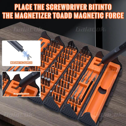 138 in 1 Electric Precision Screwdriver Set Mini Repair Tool Kit with 122 Magnetic Phillips Torx Bits for iPhone Watch Camera PC    Home Decor Supply | Online Retail | ShoreShopper.com