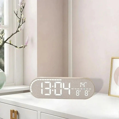 Minimalist Design Digital Wall Clock Silent Operation Nordic Style Alarm Clock Temperature Date Display Hanging Mount    Home Decor Supply | Online Retail | ShoreShopper.com