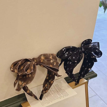 Headwear Three-layer Bow Headband ABS Creative Bownot Wide Hair Hoop Rose Contrasting Colors Floral Printed Hairband Wash Face    Your Coastal Marketplace | Shoreshopper.com