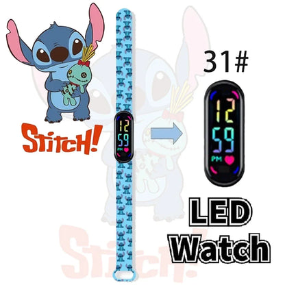 Disney Stitch Digital Kids' Watches Anime Figures LED Luminous Watch Touch Waterproof Electronic Sports Watch Kids Birthday Gift    Home Decor Supply | Online Retail | ShoreShopper.com