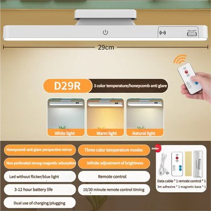 Touch Table Lamp Magnetic Desk Lamp Bulit-in Rechargeable Battery for Reading Cabinet Mirror Bedside Rechargeable Night Lights    Home Decor Supply | Online Retail | ShoreShopper.com