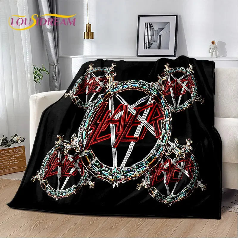 Slayer Heavy Metal Band Soft Plush Blanket,Flannel Blanket Throw Blanket for Living Room Bedroom Bed Sofa Picnic Cover Warm Kids    Your Coastal Marketplace | Shoreshopper.com