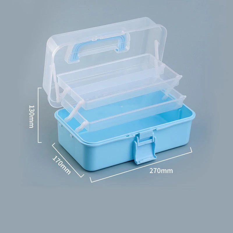 Three-tier Art Toolbox Carry Case – Organizes brushes, paints, palettes, and other art supplies with categorized storage.    Home Decor Supply | Online Retail | ShoreShopper.com