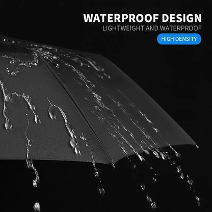 Travel Umbrella with Built-In LED Flashlight Rotating Handle Windproof 10-Rib UV Protection Automatic Open Design    Your Coastal Marketplace | Shoreshopper.com