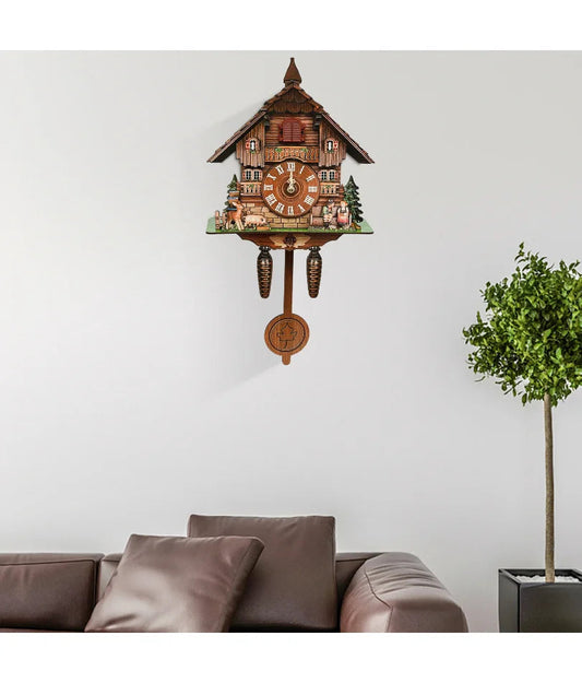Cuckoo Wall Clock, Vintage Wooden Wall Clock with Pendulum Wall Clock Decoration, Hanging Clock for Bedroom, Living Room, Office    Home Decor Supply | Online Retail | ShoreShopper.com