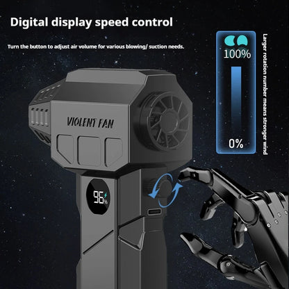 990000RPM Powerful Air Blower Turbo Blower Brushless Motor Violent Fan Wind Speed 198km/H with display Air duster,Vacuum kit - ShoreCo.Shop