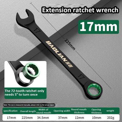 Dual-Purpose Wrench Fast Plum Blossom Ratchet Wrench Industrial Grade 72 Tooth Labor-Saving, Fast and Durable Dual-use Wrench    Home Decor Supply | Online Retail | ShoreShopper.com