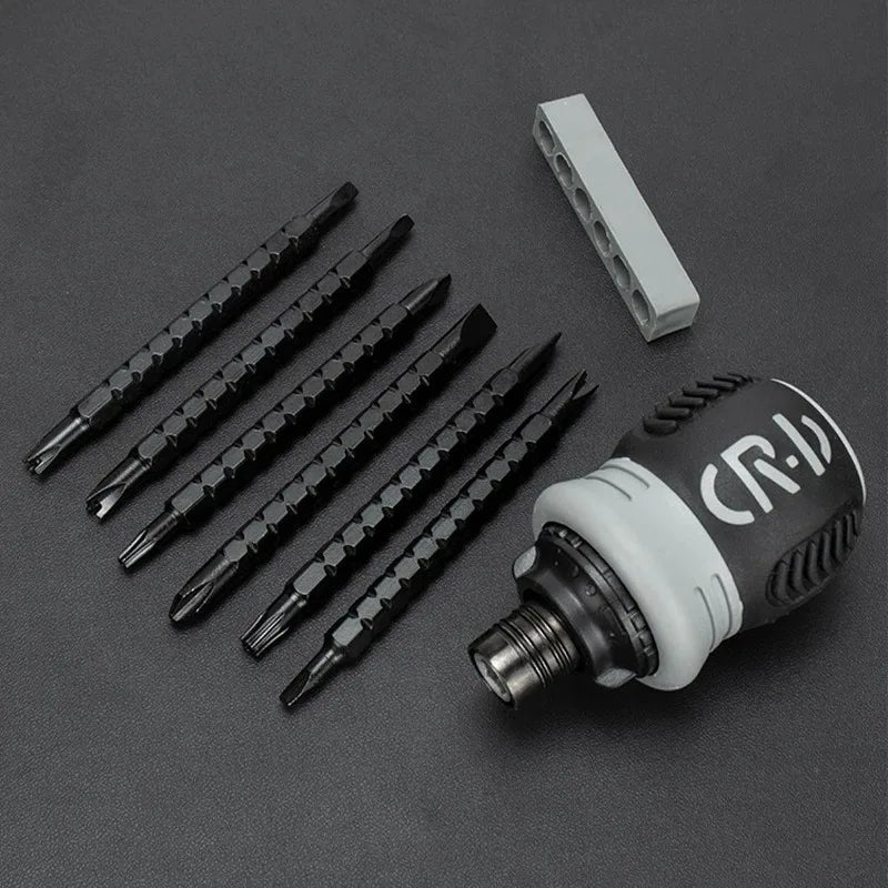 Mini Ratchet Precision Screwdriver Magnetic 13 In 1 Telescopic Labor-Saving Hand Tool Phillips Slotted Dual-purpose Head    Home Decor Supply | Online Retail | ShoreShopper.com