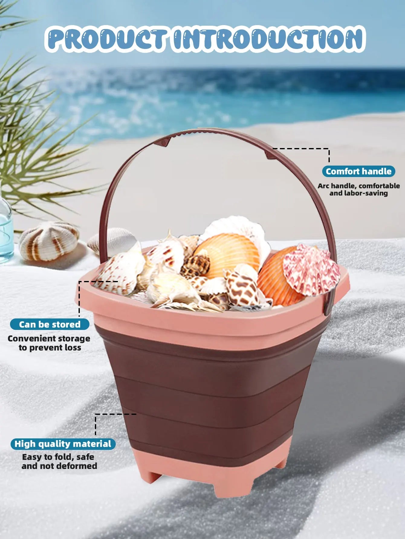 Beach sand toy for children, small extensionable water bucket with multiple functions and portability, suitable for baby sand pl    Your Coastal Marketplace | Shoreshopper.com