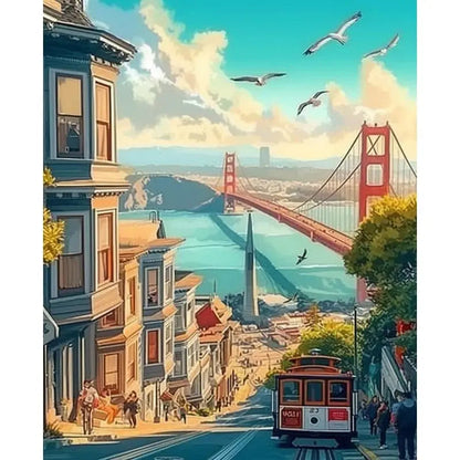 CHENISTORY Paint By Number House Landscape Kits Drawing On Canvas DIY Pictures By Number HandPainted Gift Home Decoration    Home Decor Supply | Online Retail | ShoreShopper.com