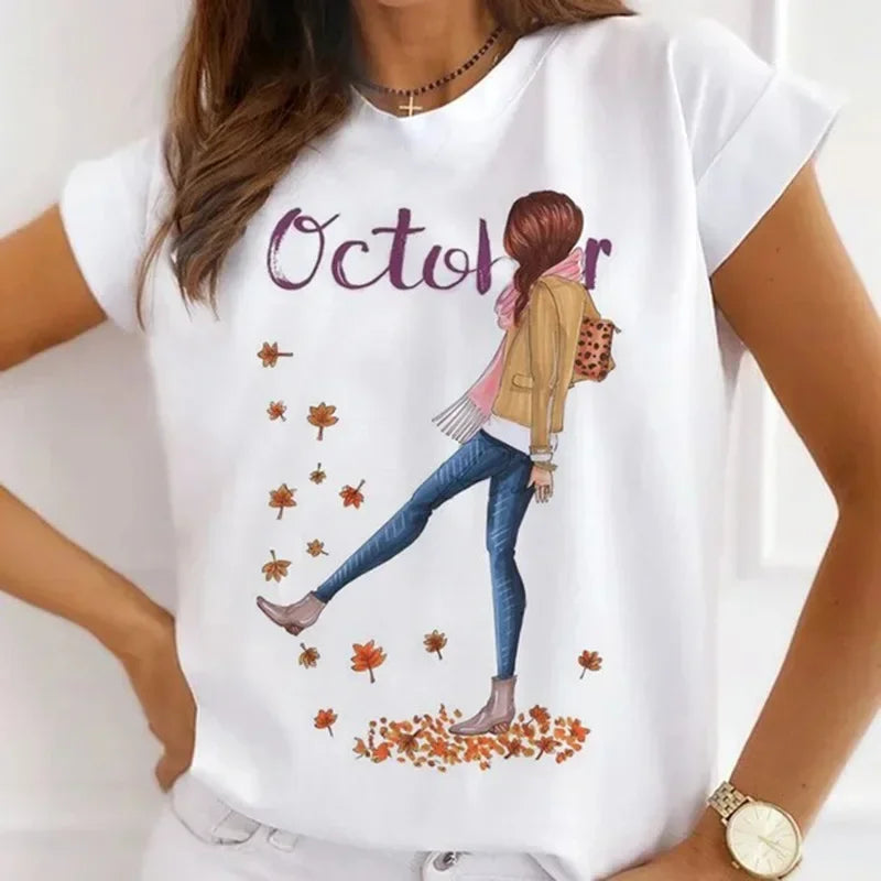 Paris Tower Print Short Sleeve Casual Women's Round Collar T-shirt Graphic T Shirts  Shirts for Women Clothes Oversized T Shirt    Home Decor Supply | Online Retail | ShoreShopper.com