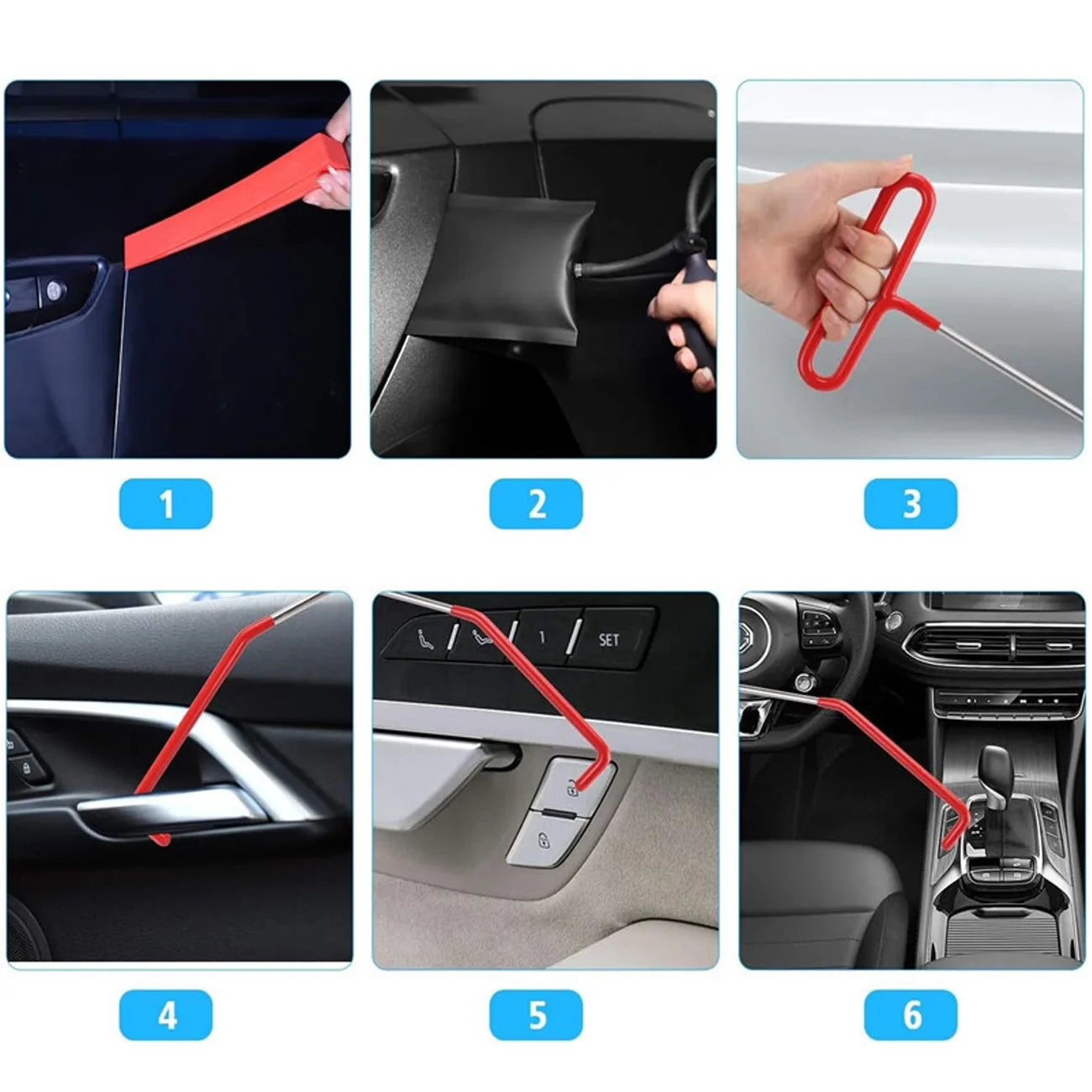 Car Window Door Emergency Open Key Lost Lock Out Unlock Auto Tools Kit Air Wedge Bag Pump Open Unlock Kit for Car Truck    Home Decor Supply | Online Retail | ShoreShopper.com