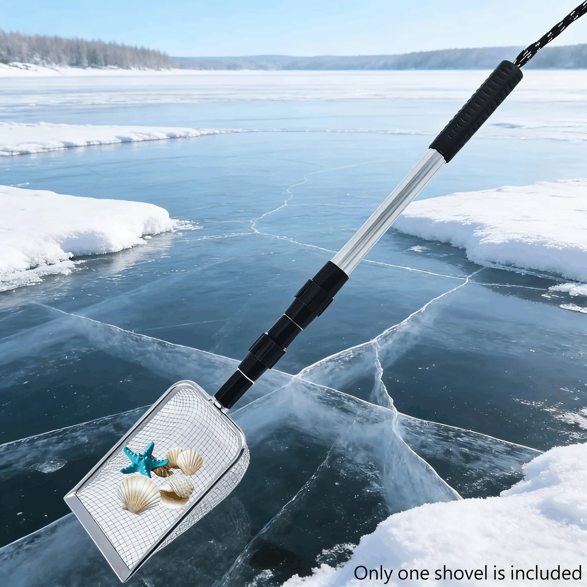 Beach Toy Set, Equipped with 2 Adjustable Stainless Steel Beach Shovels, Hourglass, Shell Collector, Long Handle Telescopic    Your Coastal Marketplace | Shoreshopper.com